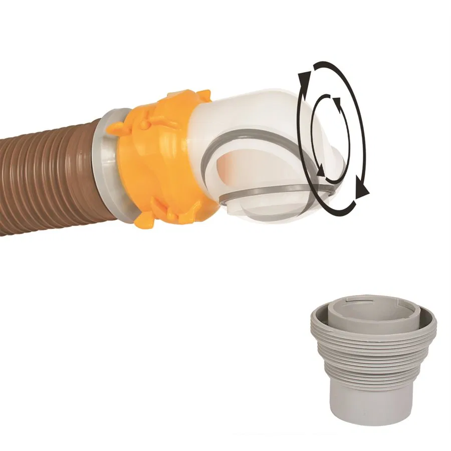39471 – CAMCO Sewer Hose Connector, For Connecting Sewer Hose to Dump Station Swivel 4-in-1 Connector With Elbow Whit...